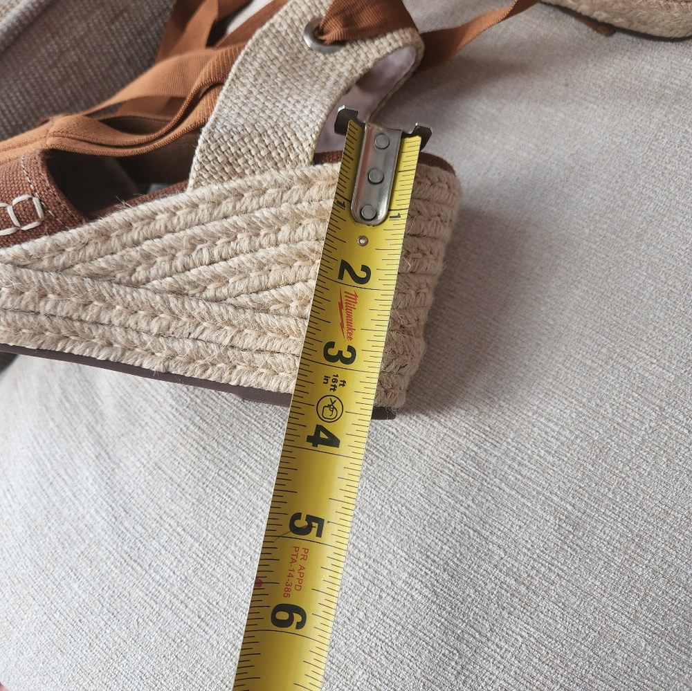 SCHUTZ Brown and Cream Espadrille Wedges - Picture 4 of 7